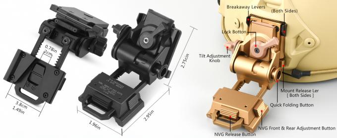 5.76Oz Night Vision Goggles Helmet Mounted Binoculars NVG L4G24 Metal 1